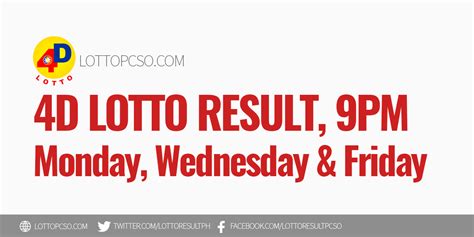Gdlotto, perdana & lucky hari hari live results. 4D RESULT April 30, 2021 - PCSO 4 Digit Lotto Results