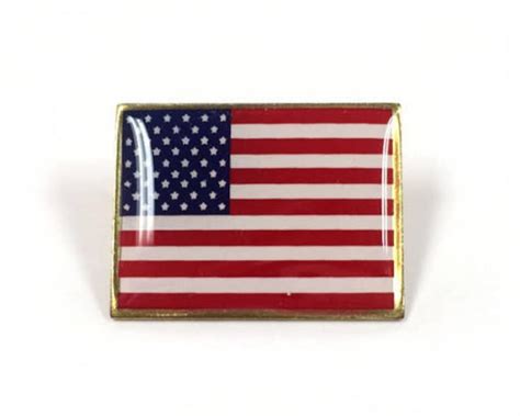 American Flag Lapel Pin Rectangle Made In The Usa Etsy