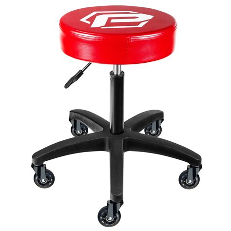 Powerbuilt Heavy Duty Pneumatic Rolling Garage Seat Stool 300 Lb Cap