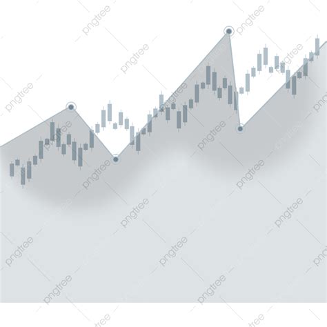 Stock Market Chart White Transparent Stock K Line Chart Rising Trend