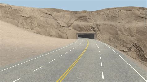 American Road Through Tunnel Buy Royalty Free 3d Model By Jimbogies