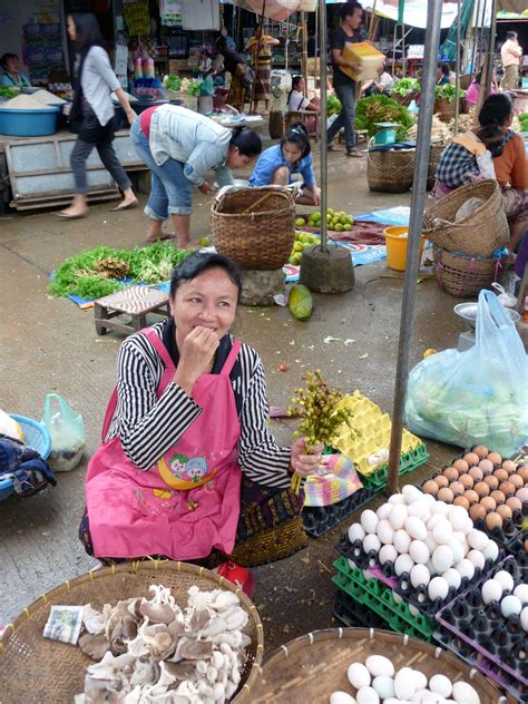 Eggs and smiles at the market, Luang Prabang, Laos Food Market, Farmers
