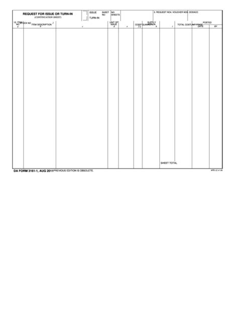 Fillable Da Form 3161 1 Printable Forms Free Online