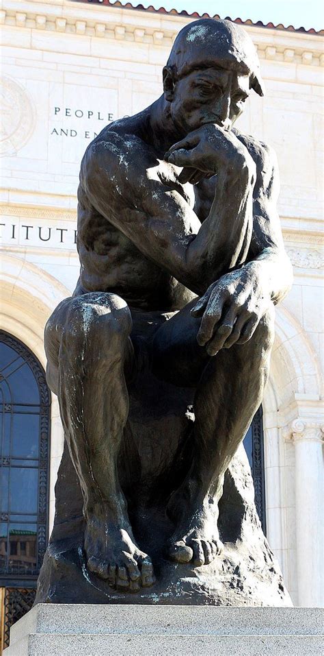 1882the Thinker Sculpture By Auguste Rodinat The Detroit Institute