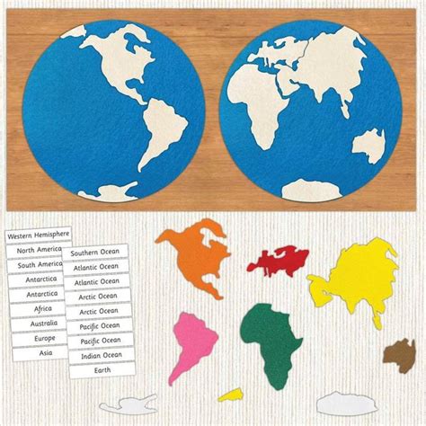 Cut Out Continents Printable