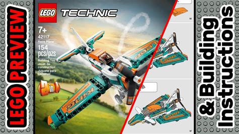Preview 42117 Lego Technic Race Plane And Building Instructions Lego