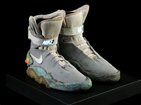 The white shoes are marked with the phrase mt. 'Back to the Future' Nike Mag shoes can be yours - CNET