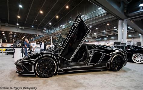 Black Tron Lamborghini Aventador Cars Supercars Modified