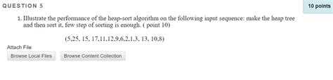 Solved Question Points Illustrate The Performance Of Chegg Com