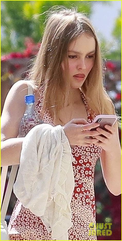 Lily Rose Depp Looks Pretty In A Patterned Dress While Heading To The