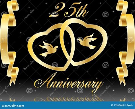 25th Wedding Anniversary Stock Vector Illustration Of Stars 11363469