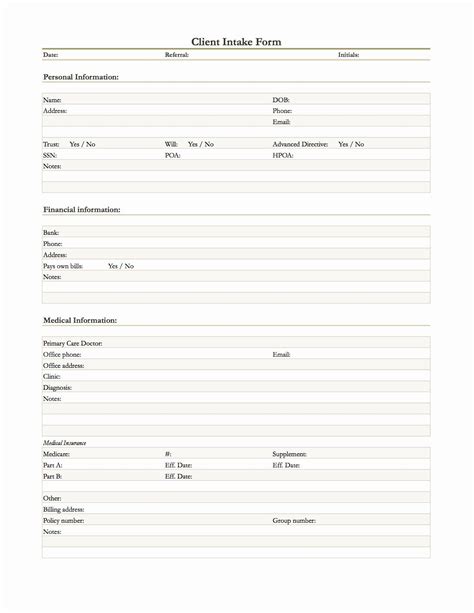 Collection of most popular forms in a given sphere. Client Intake form Template Beautiful Legal Client Intake ...