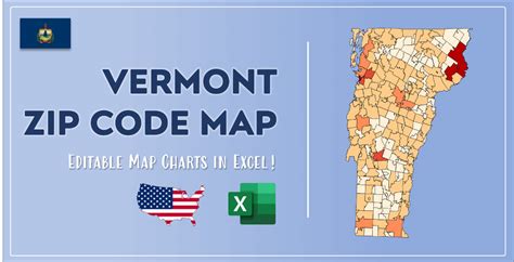 Vermont Zip Code Map In Excel Zip Codes List And Population Map