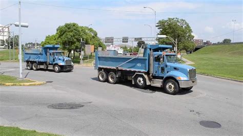 International Lonestar Peterbilt Dump Trucks Youtube
