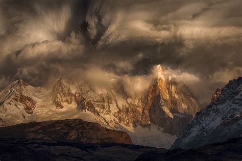 Storm Over The Patagonia Peaks By Peter Svoboda Photo Terra Quantum