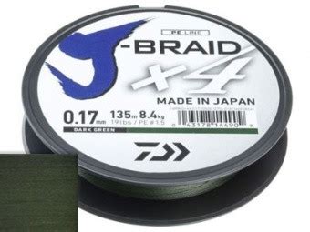 Шнур Daiwa J Braid X4E 0 10mm 135m green зеленая РыбачОК Рыболовный