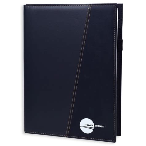 Customised Classic A4 Leather Conference Folder With Logo Print Singapore