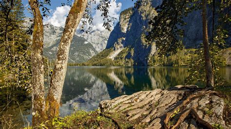 Germany Lake Mountain And Trees Hd Nature Wallpapers Hd