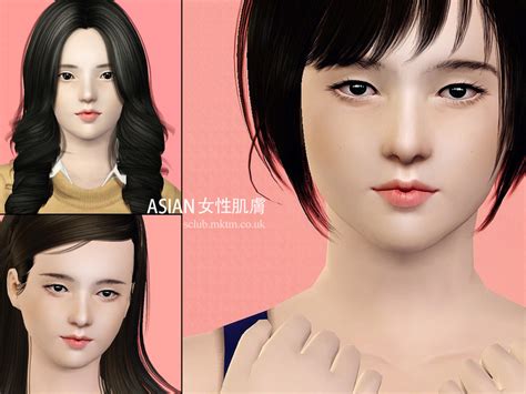 The Sims Resource S Club Ts3 Skin Nondefault F Asian Skin Ab