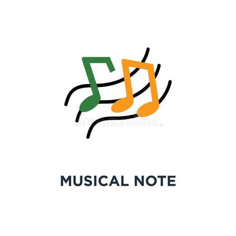 Musical Note Icon Melody Sign Abstract Concept Symbol Design M Stock
