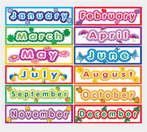 Months Of The Year Chart Calendar Cliparts And Cartoons Jingfm