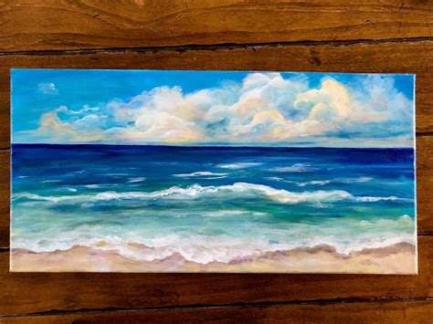 Large Beach Painting Horizontal Beach Art Key West Painting Etsy