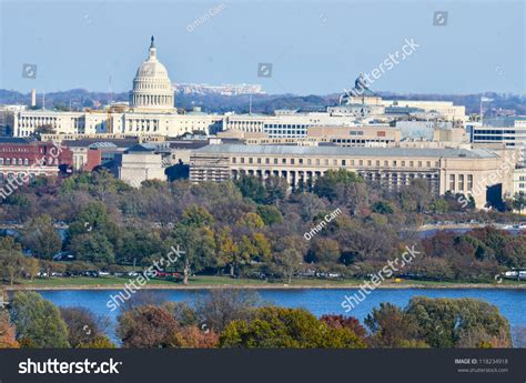Washington Dc Skyline With United States Capitol Building And Other