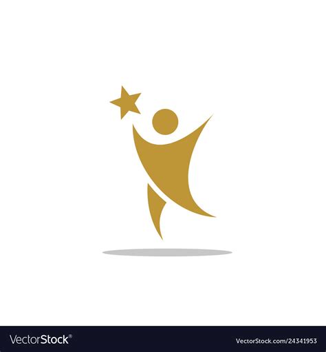 Success Man Icon Logo Design Royalty Free Vector Image