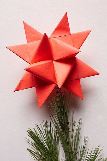 Origami Star Tree Topper Star Tree Topper Origami Stars Christmas