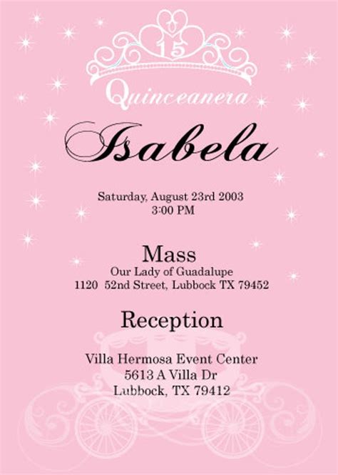 Invitations Templates For Quinceaneras In Spanish 9 Templates Example Templates Example