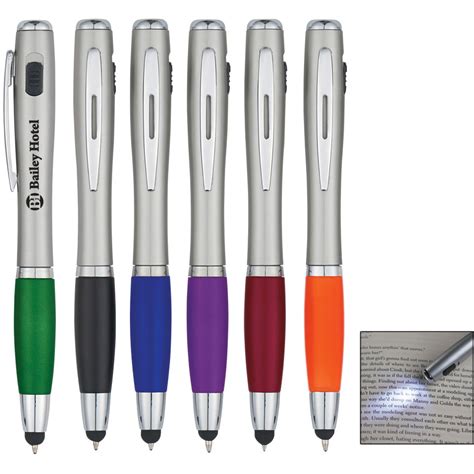 Custom Pen With Led Light And Stylus Promotional Pen Lights