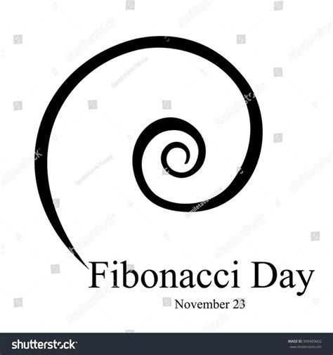 Fibonacci Day November 23 Vector Illustration Fibonacci Fibonacci