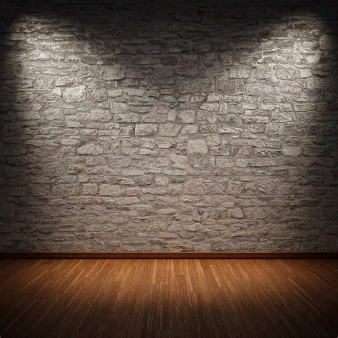 Vinyl Backdrop For Photography Digital Printed Brick Wall With Wood