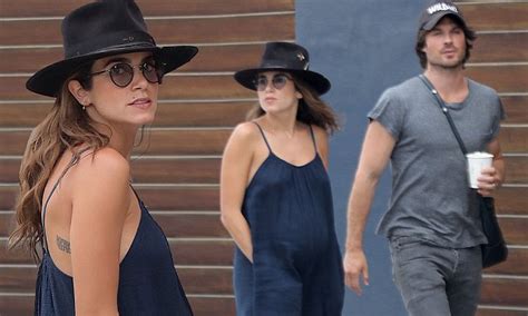 Pregnant Nikki Reed Shows Off Baby Bump In Chic Jumpsuit