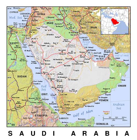 Political map of saudi arabia. Detailed political map of Saudi Arabia with relief | Saudi ...