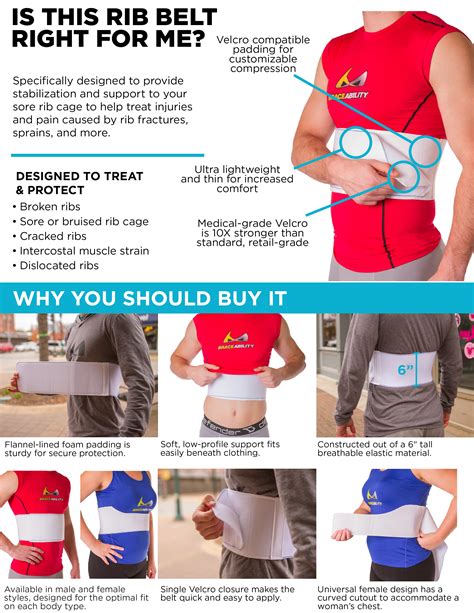 Rib Injury Wrap Treatment Belt For Cracked And Bruised Rib Cage Pain
