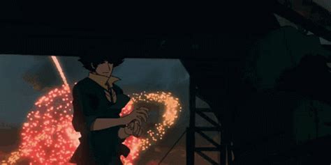 Anime Movie Fireworks Fight Cowboy Bebop Spike Spiegel