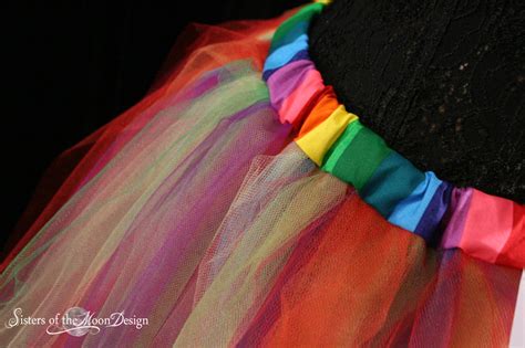 Adult Tutu Skirt Rainbow Streamer Knee Length Pride Halloween Etsy