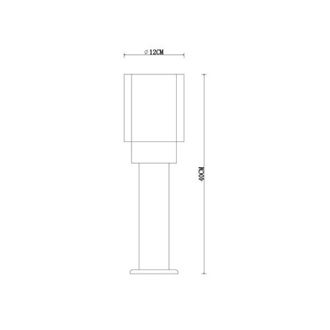 Paletto Da Giardino 40cm Acciaio INOX IK06 IP54 Base E27