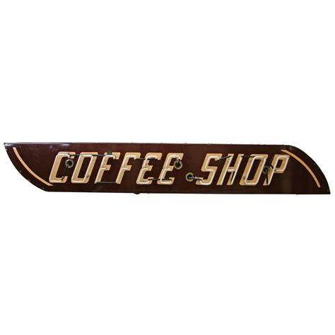 Double Sided Neon Coffee Shop Sign Circa 1950 From A Unique