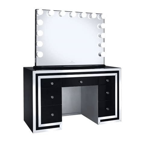 Home elegance bevelle silver vanity desk with mirrors the classy. Melanie Premium Mirrored Vanity