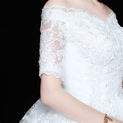 It S Yiiya Wedding Dress Short Sleeve Bridal S Gowns Full Lace Princess Bridal Ball Gown Boat