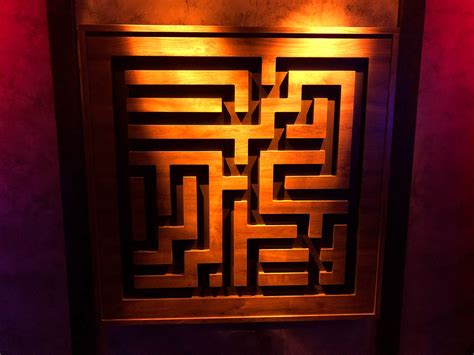 Carved Wooden Wall Maze Escape Room Prop Puzzle Etsy