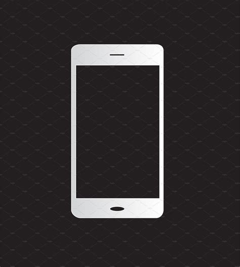 Mobile Phone Icon White ~ Icons ~ Creative Market