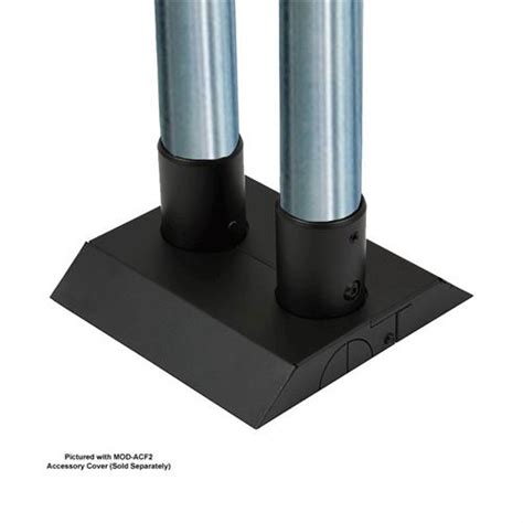 Peerless Modular Dual Pole Ceiling Or Floor Plate Black Mod Cpf2