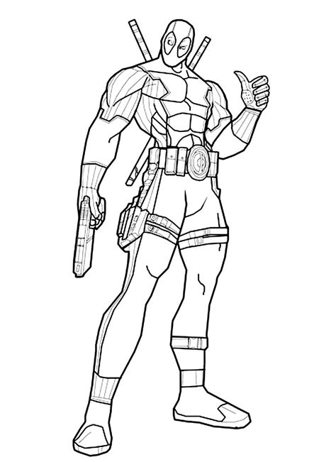 Therefore, especially for young artists, we have collected a collection of images of varying complexity. Deadpool Coloring Pages for Boys - Coloring Pages