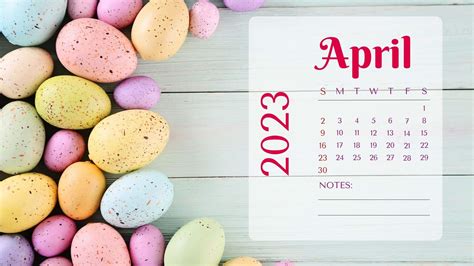 Download A Colorful Easter Egg Calendar With The Word April 2020
