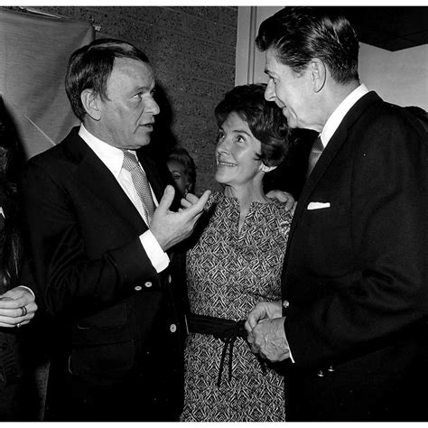 Frank Sinatra With Wife And Ronald Reagan Photo Print 30 X 24