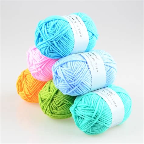 Tprpyn 1pc 25g 50m Baby Milk Cotton Yarn Acrylic Yarn For Hand Knitting