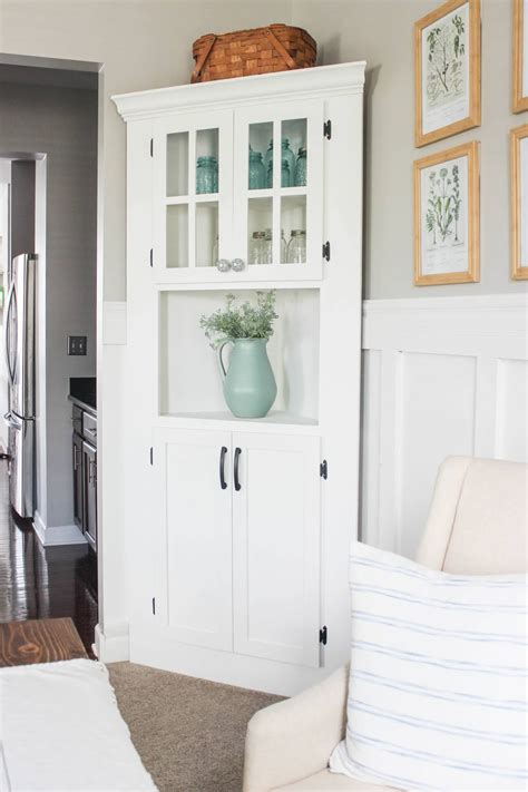 If a regular cabinet places, use the menus to. DIY Farmhouse Corner Cabinet | Delightfully Noted